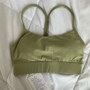 NWT Green Lulu Flow Y Nulu Sports Bra